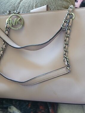 Michael Kors Light Pink Chain-Detail Tote